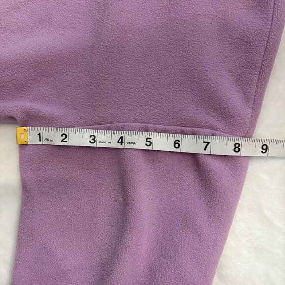 Lavender Fleece Quarter-Zip Pullover Sweatshirt W/ Kangaroo Pocket JuniorWomenL - Picture 8 of 12